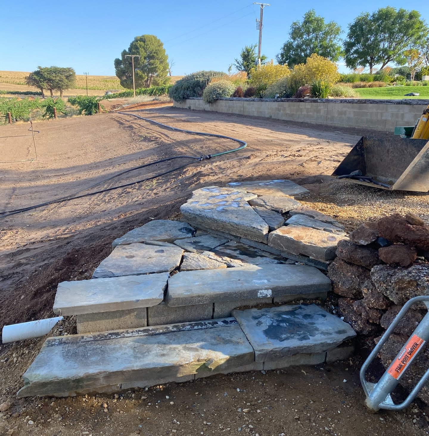 Another year another project!! 

While the gallery and cellar door might by officially closed today&rsquo;s jobs were cleaning walls and building steps.  This week&rsquo;s jobs - spreading lawn seed, irrigating again and a big outside wash down.

And