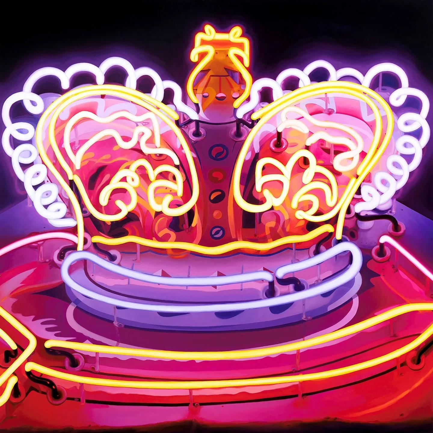 THIS IS NOT PHOTOGRAPHY &hellip; THIS IS NOT COMPUTER GENERATED

This is the incredible oil painting &lsquo;Regal&rsquo; by Jim Thalassoudis 

The lure of the lurid neon light glows at dusk. This moment where artificial light mixes with nature, is pr