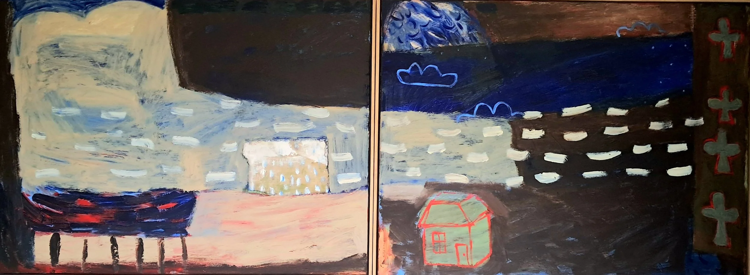 Eira Chidgey Find The Yellow Brick Road Acrylic On Canvas