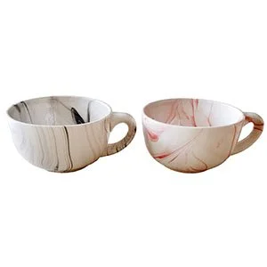 Very Cool Stuff 8" Ceramic Marbled Teacup Planters