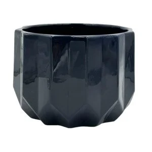 Classic 6.5" Geometric Ceramic Blue