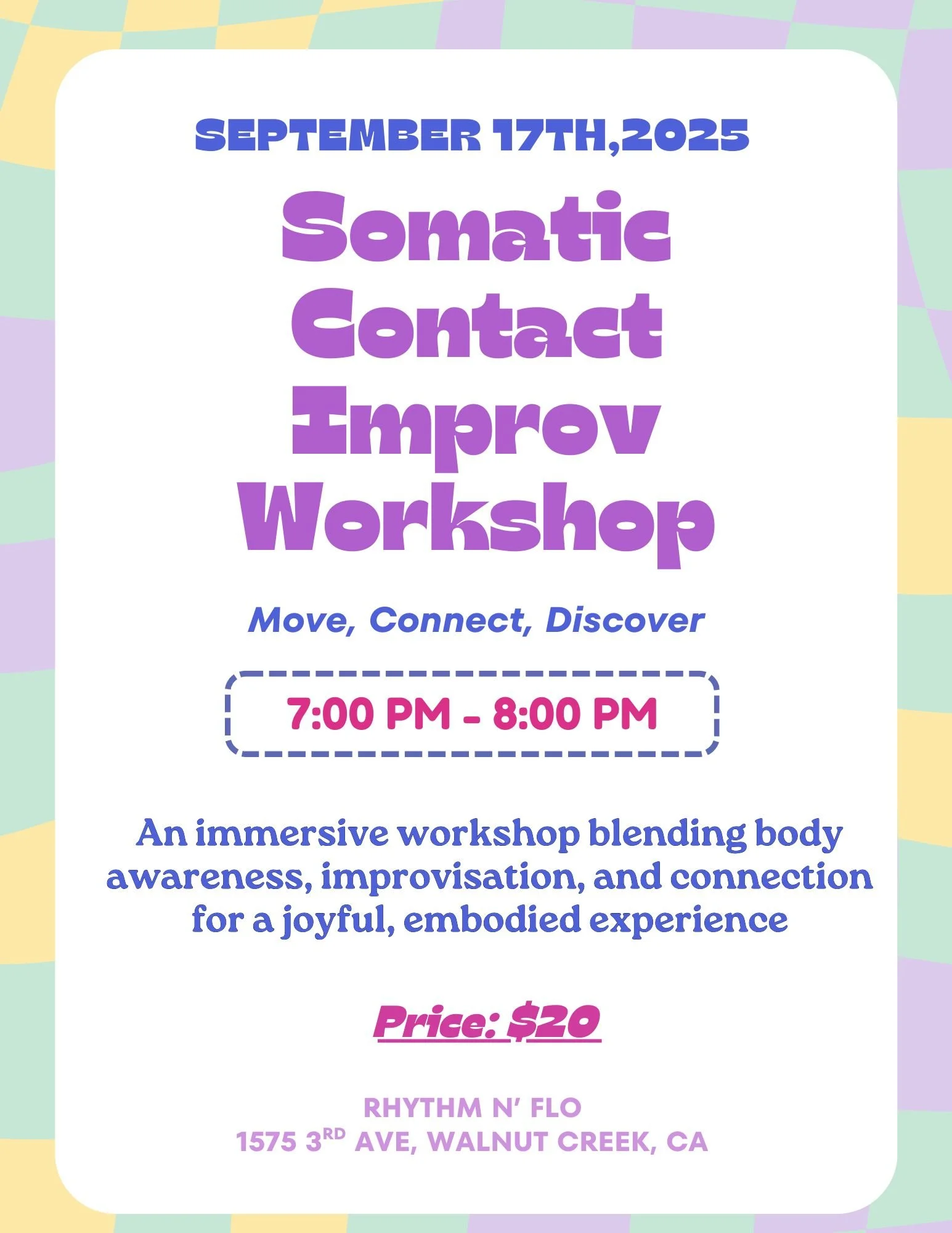 Somatic Contact Improv Workshop: Move, Connect, Discover