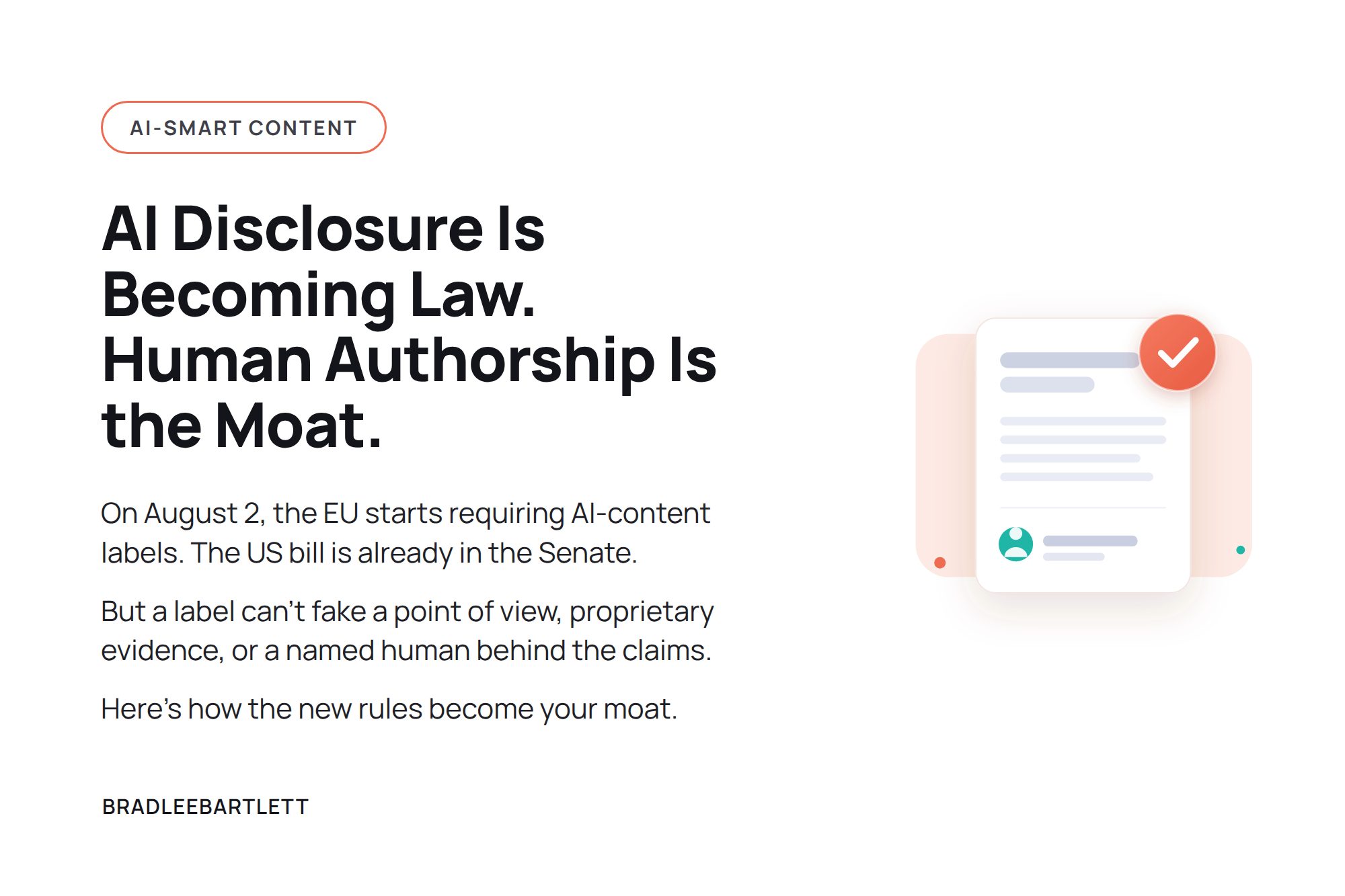AI Disclosure Is Becoming Law – So Human Authorship Just Became That Much More Important