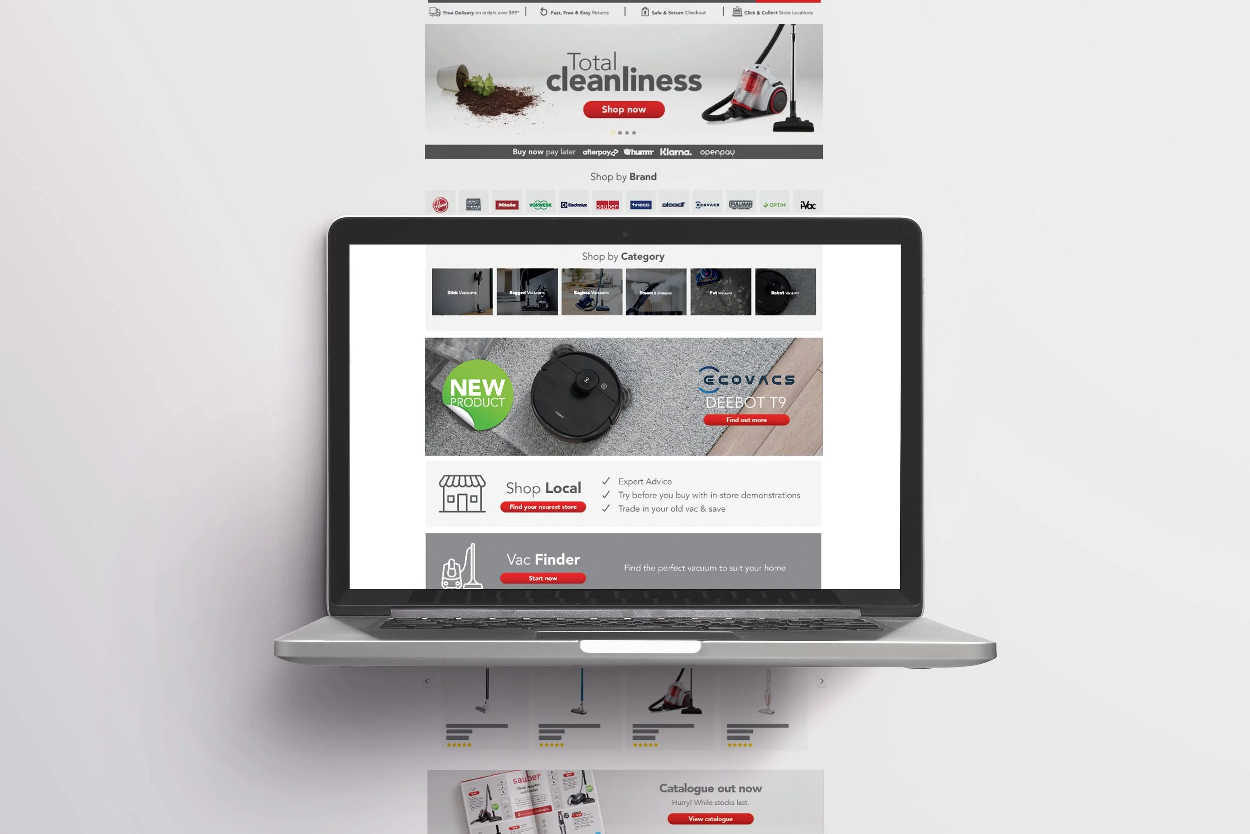 Web UX & UI design - Godfreys