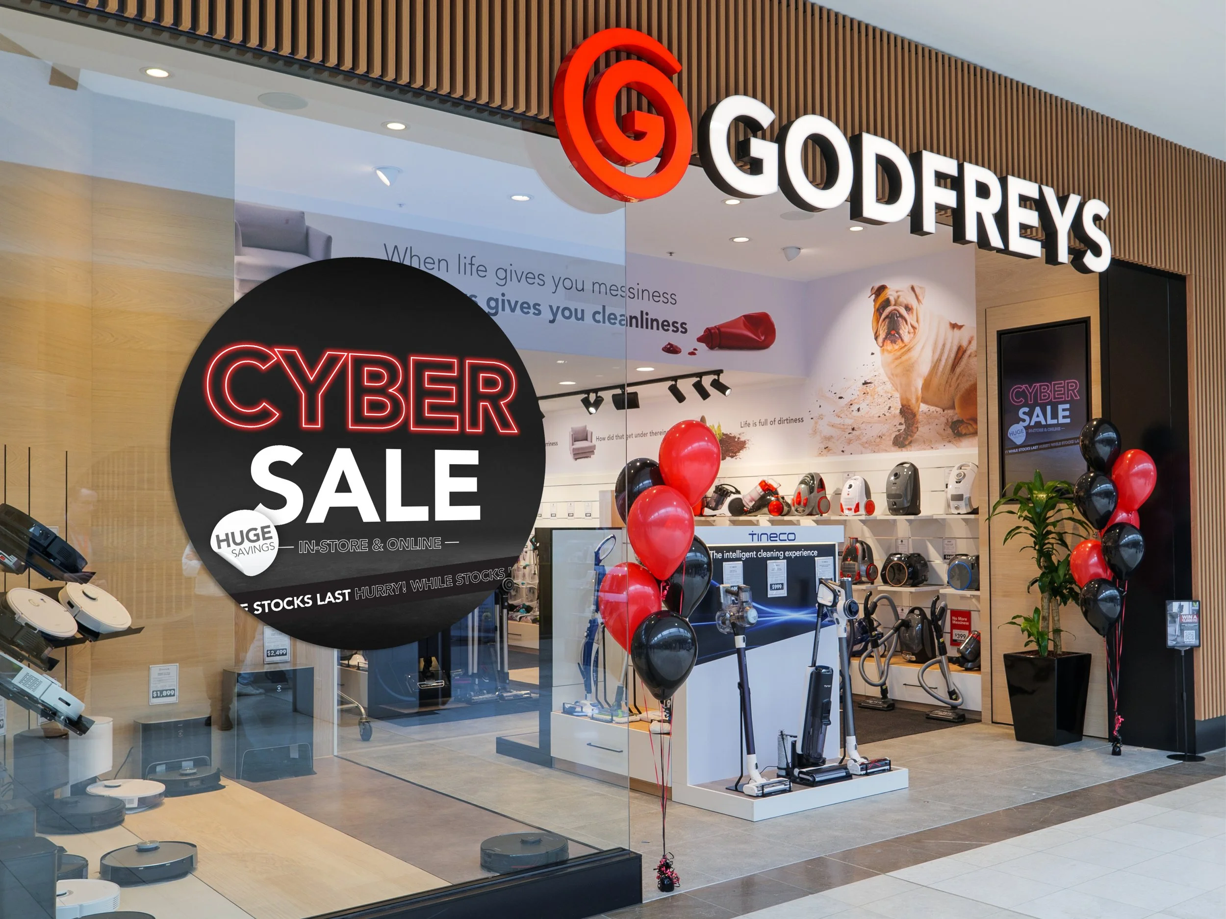 Photo of Godfreys Fountain Gate with new signage and point of sale advertising