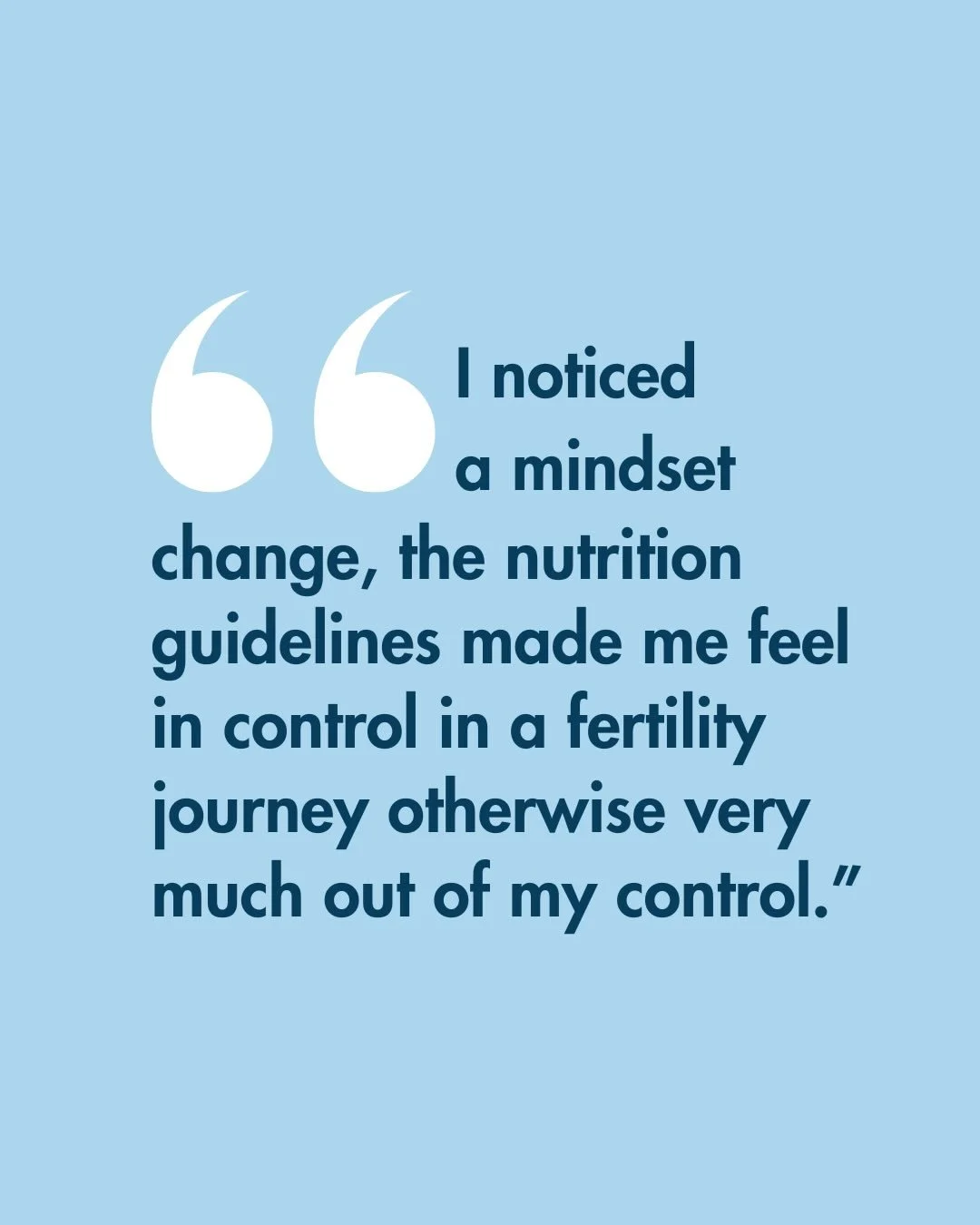 IVF is unpredictable. Your health choices don&rsquo;t have to be.

Small, consistent nutrition changes can be incredibly powerful in helping you feel grounded, empowered, and back in the driver&rsquo;s seat.

Personalized nutrition is about more than