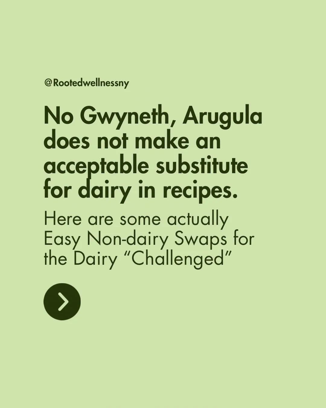 If dairy doesn&rsquo;t love you back, you do NOT need to settle for bland meals or&hellip;arugula? 🙃

A few simple swaps can still give you satisfying meals, healthy fats, texture, and flavor, without relying on ultra-processed alternatives. We&rsqu