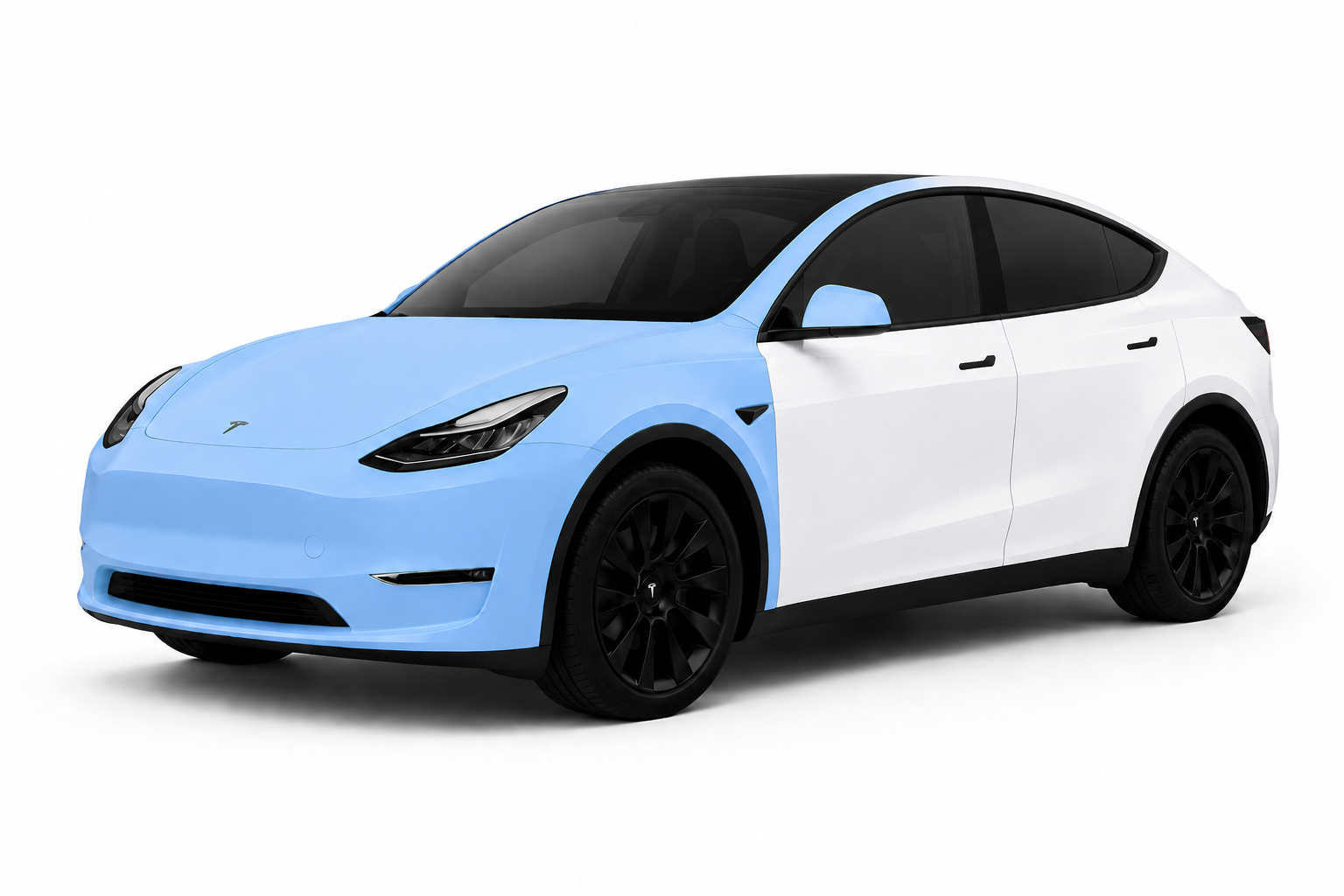 Model Y highlighting full front PPF hood, bumper. fenders, headlights, mirrors, half A-pillars in Fremont CA, Livermore CA