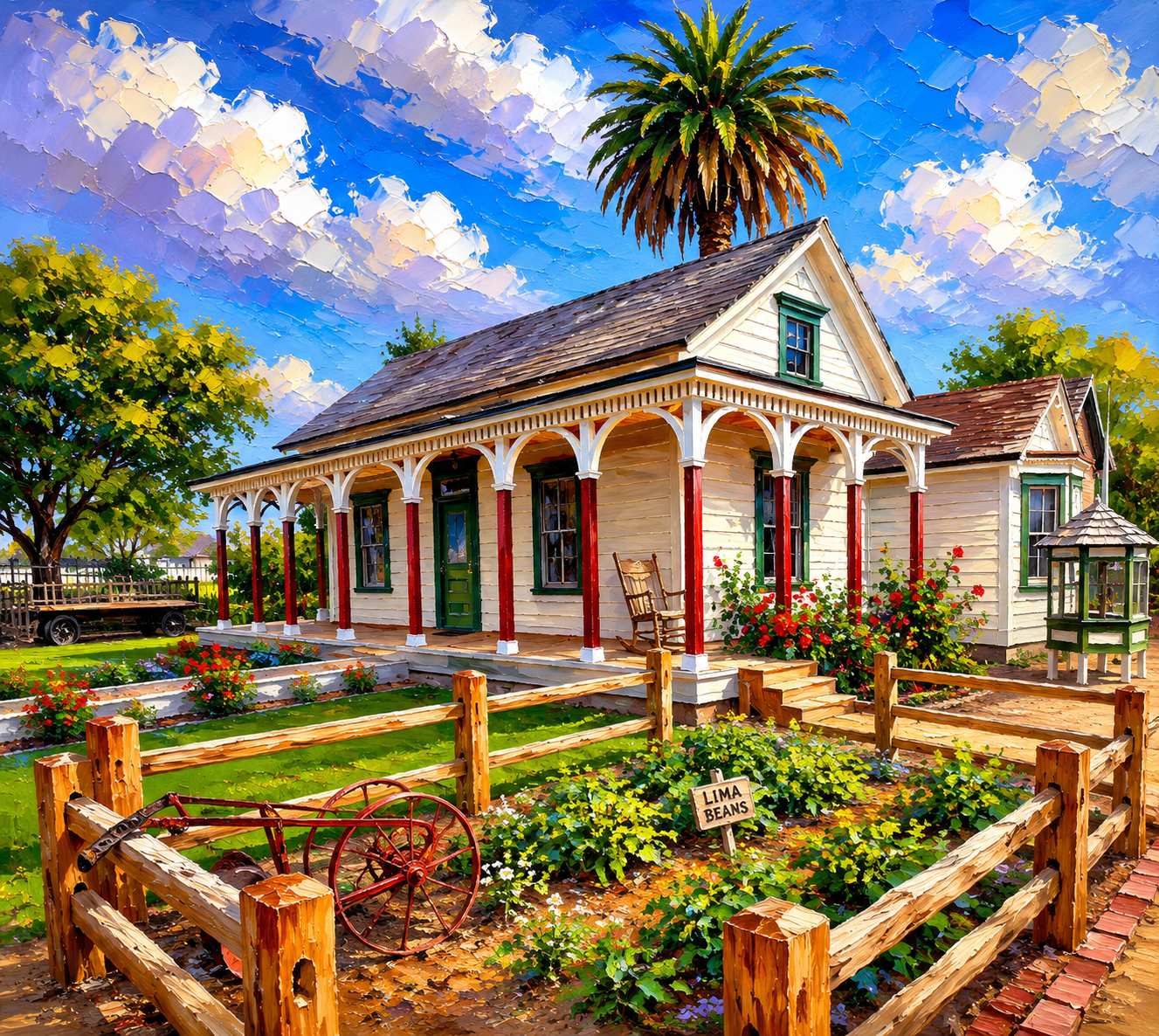 1870 Farmhouse on Canvas