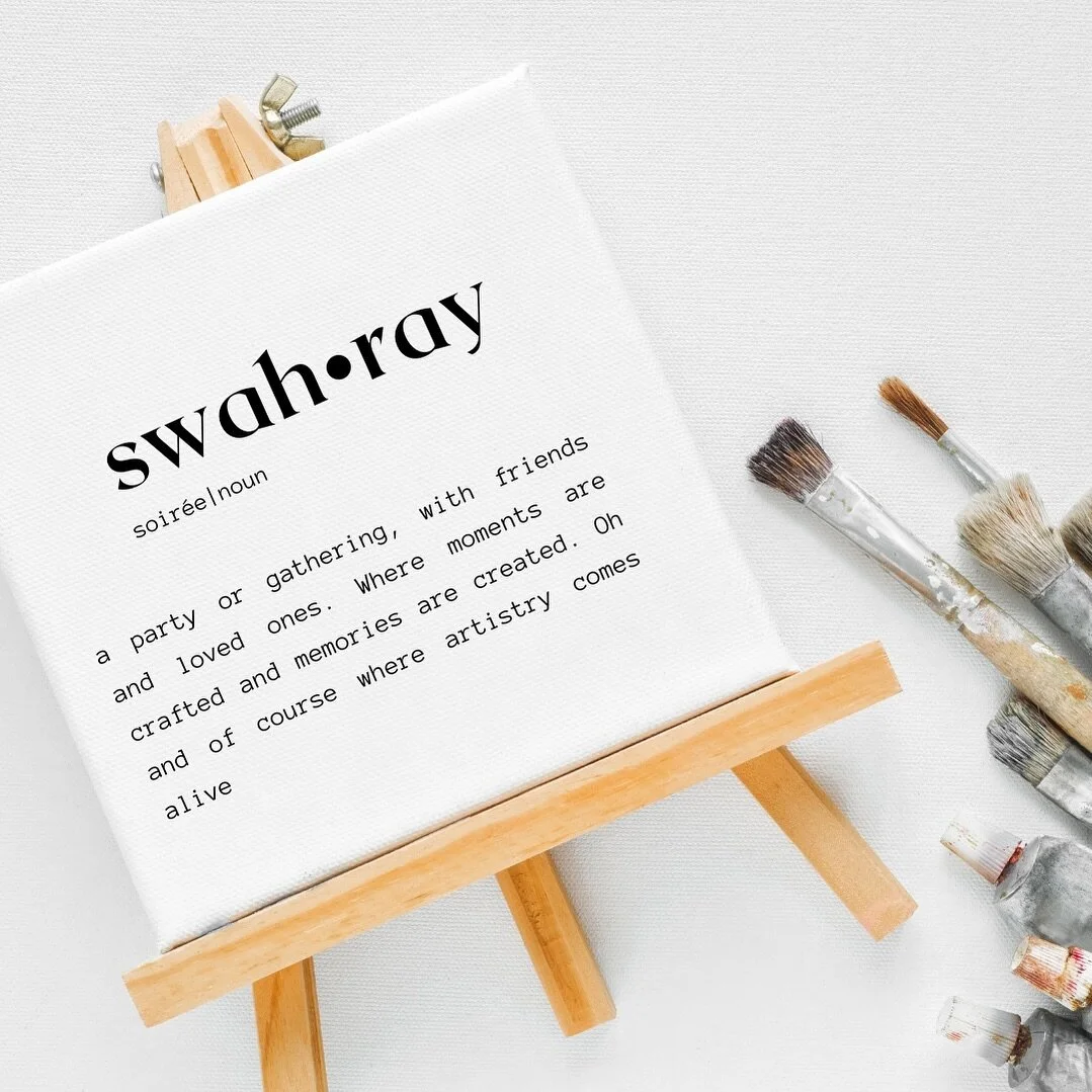 Welcome to SWAH RAY GALS! 👩&zwj;🎨
Follow us on our journey of endless artistry and events! 

Elevated arts and crafts 🎨🥂
From yours truly, SWAH RAY GALS 🌈
