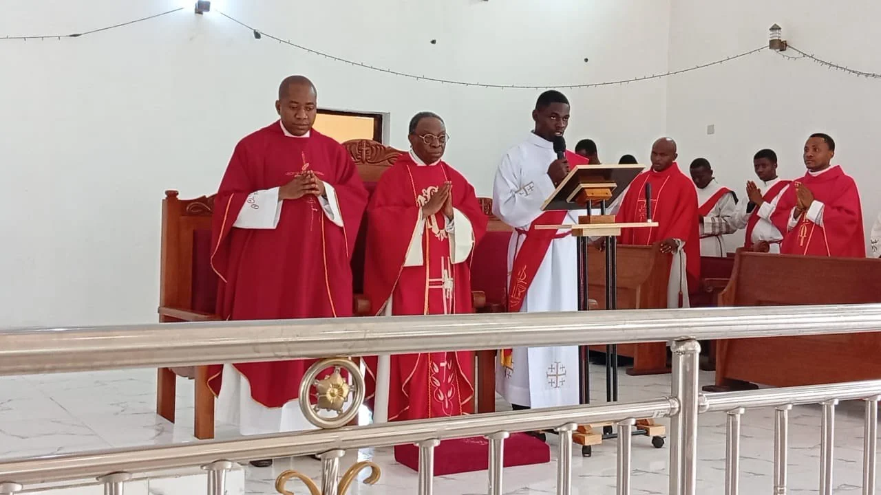 "Celebrating Palm Sunday 2026 at Holy Trinity Chapel, Ohuru, Obingwa, Abia State, Nigeria! The Emmanuelite Community, led by the Founder, joyfully marked Jesus' triumphal entry into Jerusalem, joined by villagers and novices. Vibrant palm branches, h