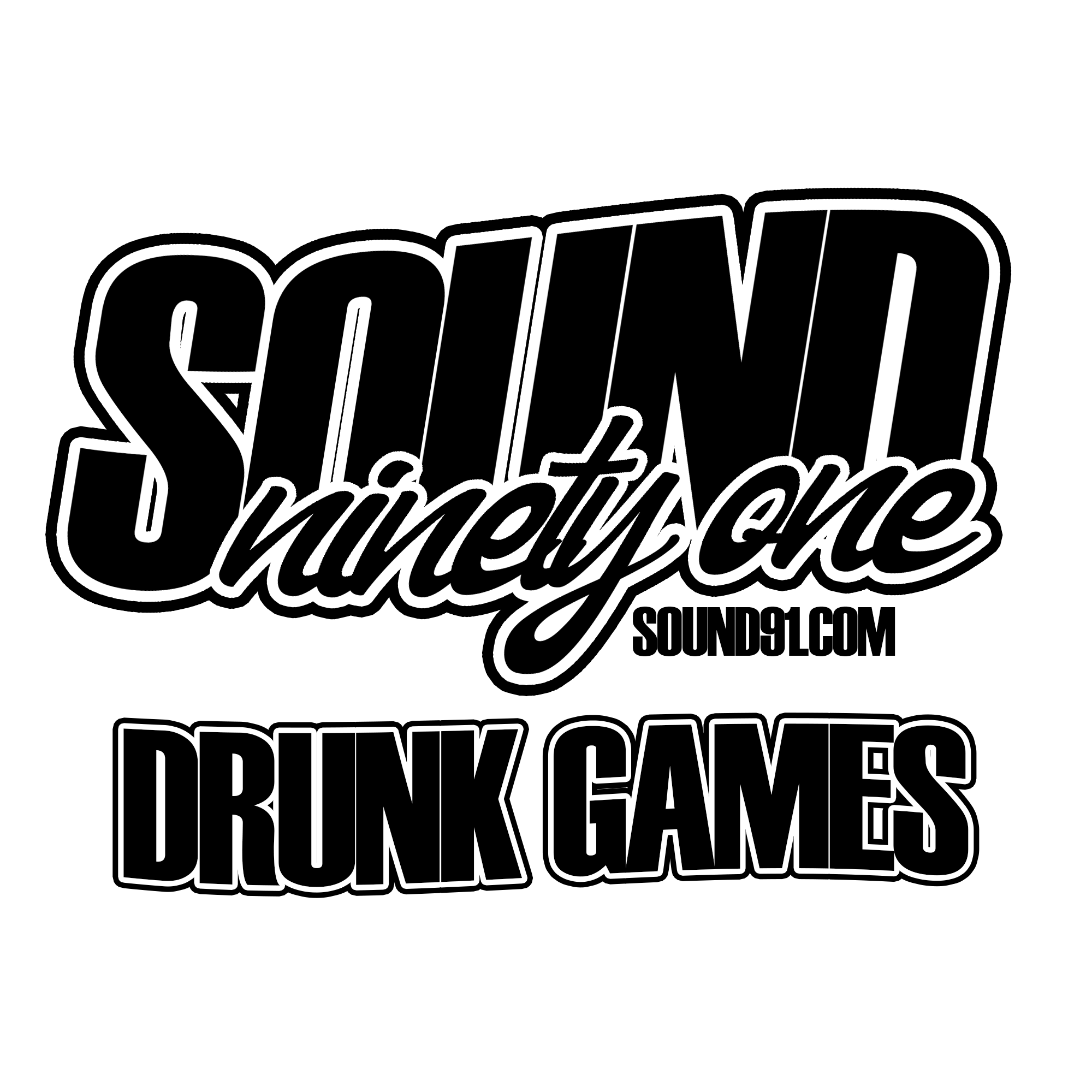 Black background with white stylized text reading 'Sound Boutique' and 'Drunk Games'.