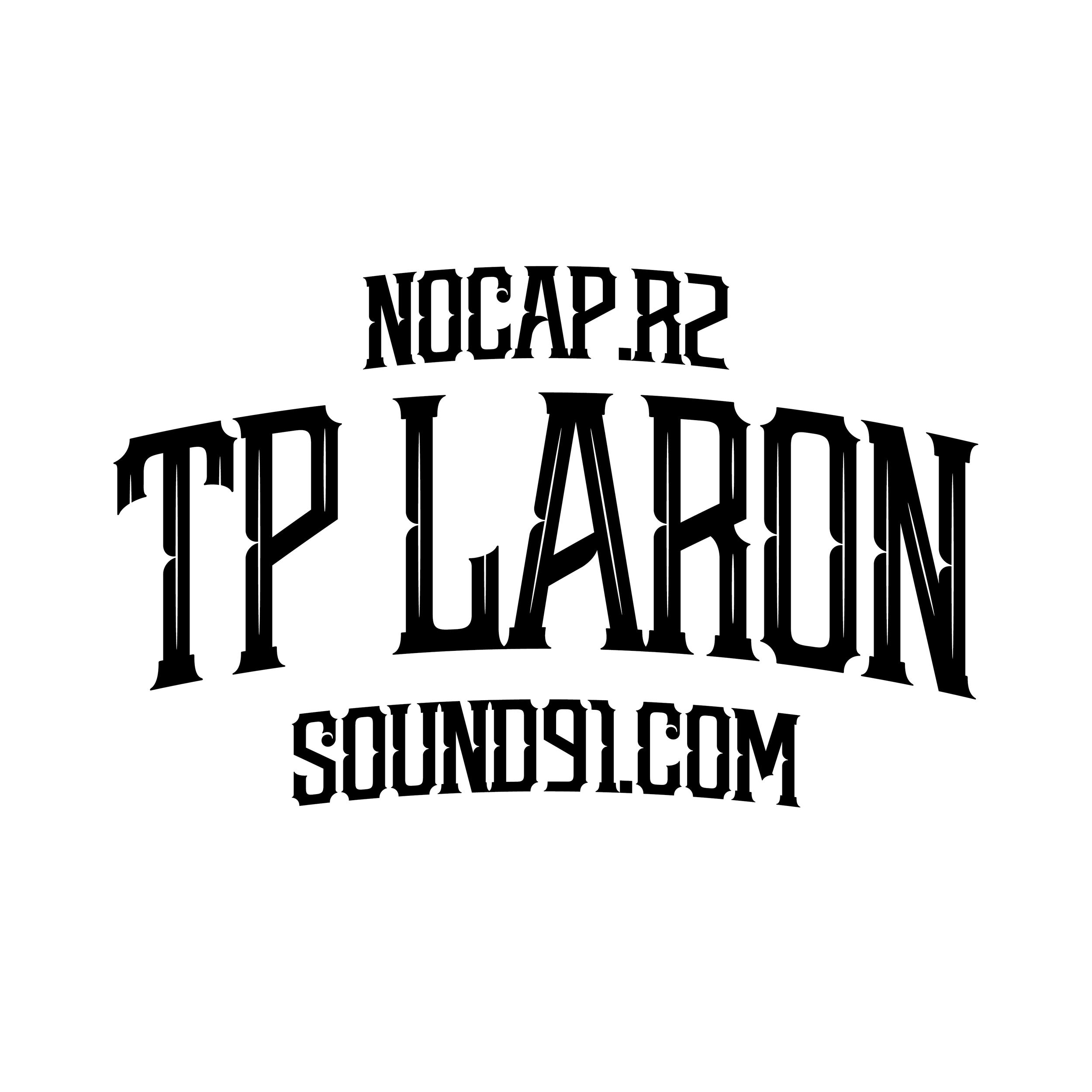 Black and white logo with the words 'NOCAP 82' at the top, 'TP LAHON' in the middle, and 'SOUNDSL@CM' at the bottom, all in stylized, outlined text.