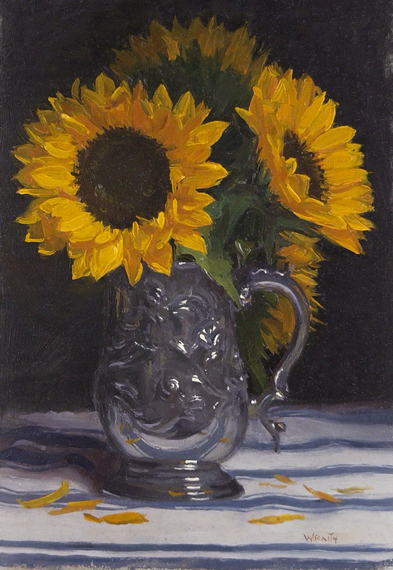 sunflowers, Silver - 8" x 6" £1850