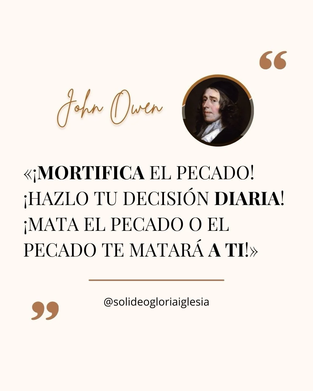 📜John Owen 🖋️nos recuerda que el pecado en la vida del creyente no es una debilidad inofensiva, sino un poder activo que busca dominar el coraz&oacute;n; por eso, la mortificaci&oacute;n del pecado es una obra diaria del Esp&iacute;ritu en la que, 