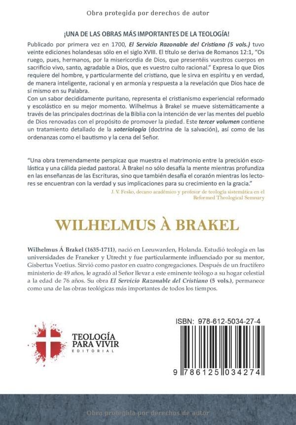 Portada del libro El servicio razonable del cristiano (Volumen 3) de Wilhelmus á Brakel