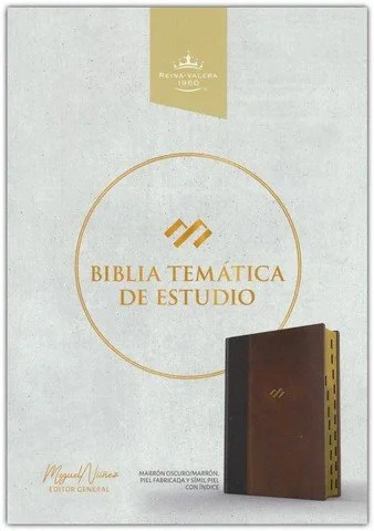 Portada caja de la Biblia de estudio temática Miguel Núñez RVR60