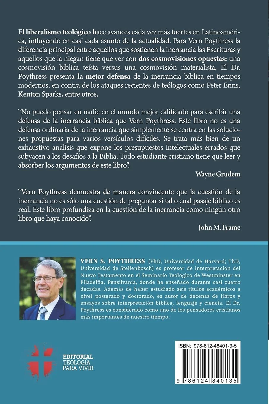 Contraportada del libro Inerrancia y cosmovisión de Vern Poythress