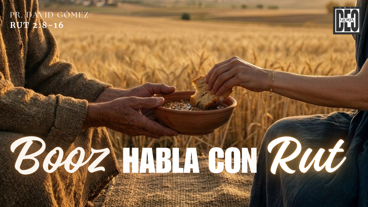 Booz habla con Rut en Rut 2:8-16. Serie de sermones: Rut y su pariente más cercano. Predicación de Iglesia Soli Deo Gloria del pastor David Gómez. #ISDG