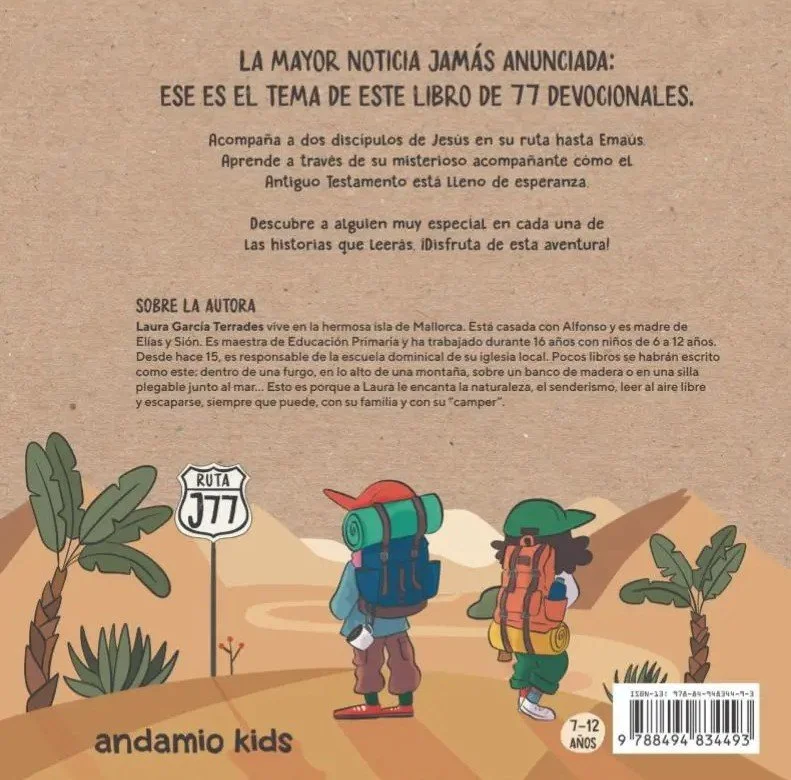 Contraportada del libro Ruta J77 de Laura García Terrades