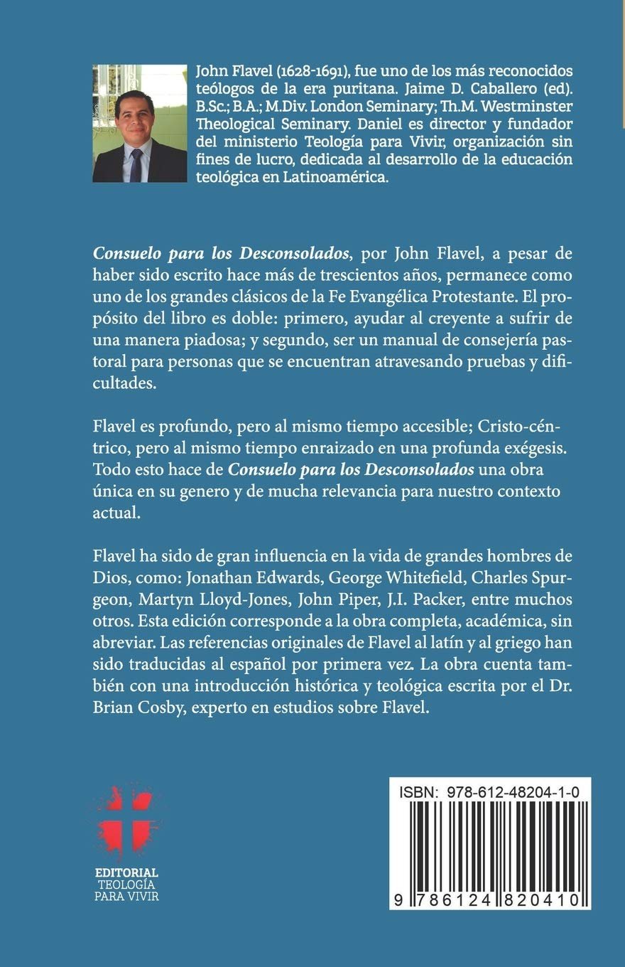 Contraportada del libro Consuelo para los desconsolados de John Flavel