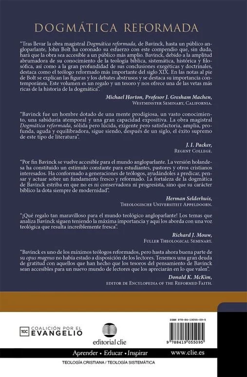 Contraportada del libro Dogmática reformada de Herman Bavinck