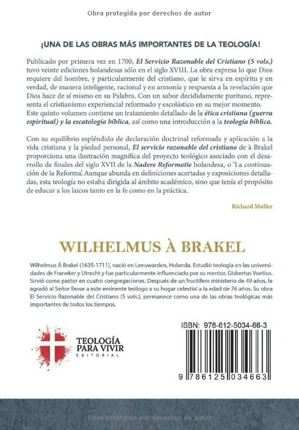 Portada del libro El servicio razonable del cristiano (Volumen 5) de Wilhelmus á Brakel