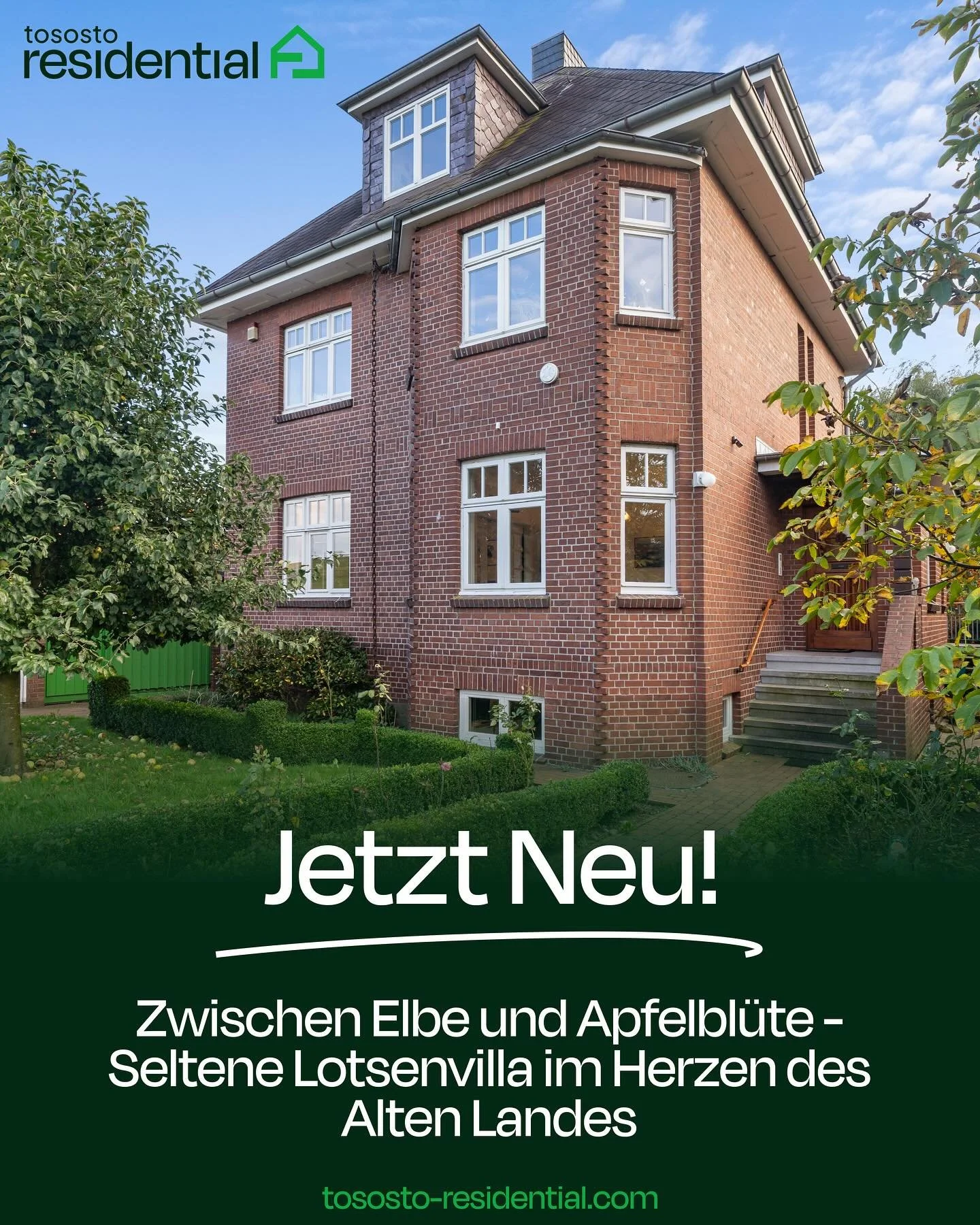 Zwischen Elbe und Apfelplantagen.
Das historische Lotsenhaus f&uuml;gt sich harmonisch in die charmante Kulisse aus alten Bauernh&auml;usern und pr&auml;chtigen Villen entlang des Deiches ein. Ein Zuhause mit Geschichte und Charakter.

📍 Erbaut: 193