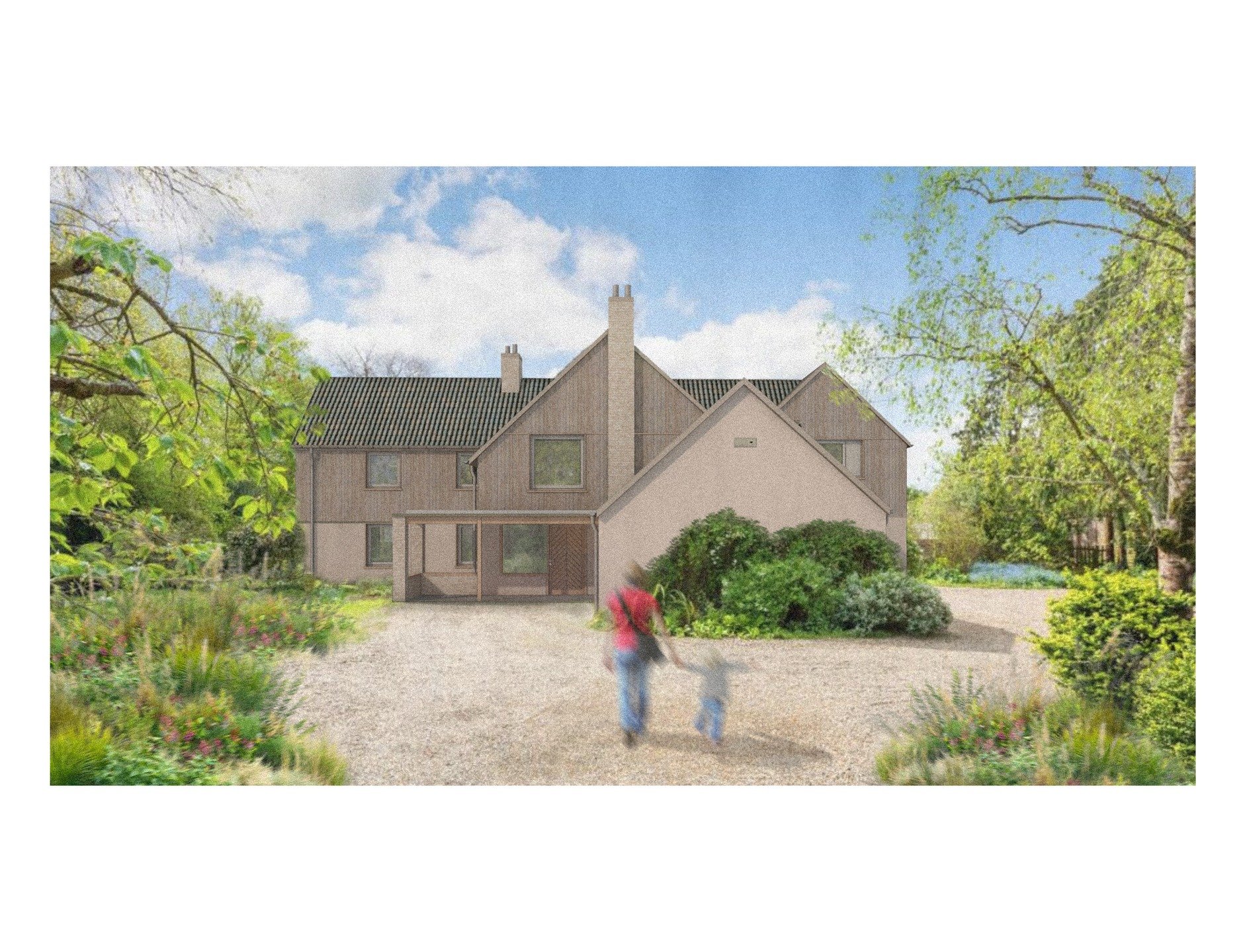 NEWS! We are very happy to share that planning permission has (finally) been granted for the extension and refurbishment of this 1970's property in Mid Suffolk. 

The established gardens and views out the back of this house are incredible - but the e