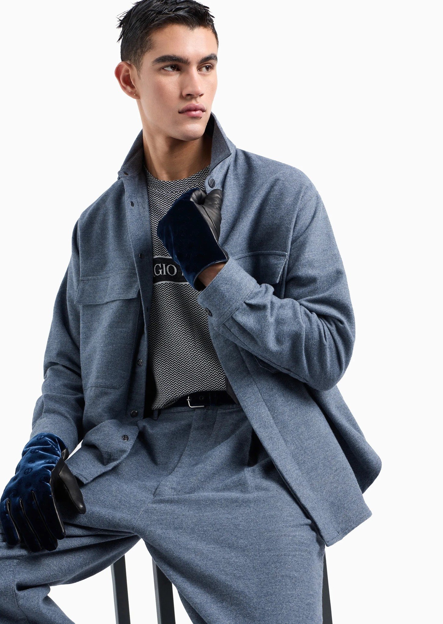 Denim Reimagined. This staple fabric shown in true GIORGIO ARMANI fashion. Relaxed items, rich in texture and weight, complete even the most casual looks in the brands iconic sophistication. Visit the Giorgio Armani Diamond Walk boutique to explore o