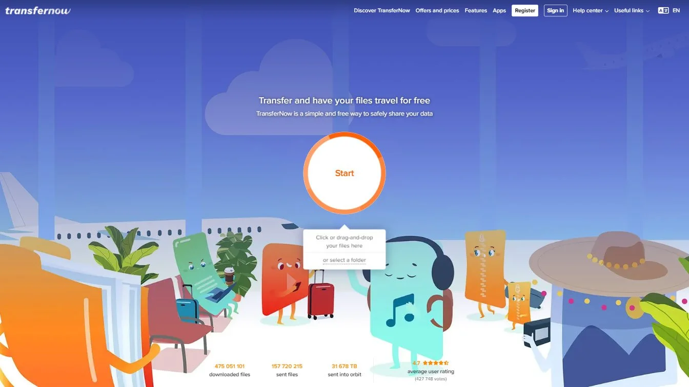 TransferNow Screenshot