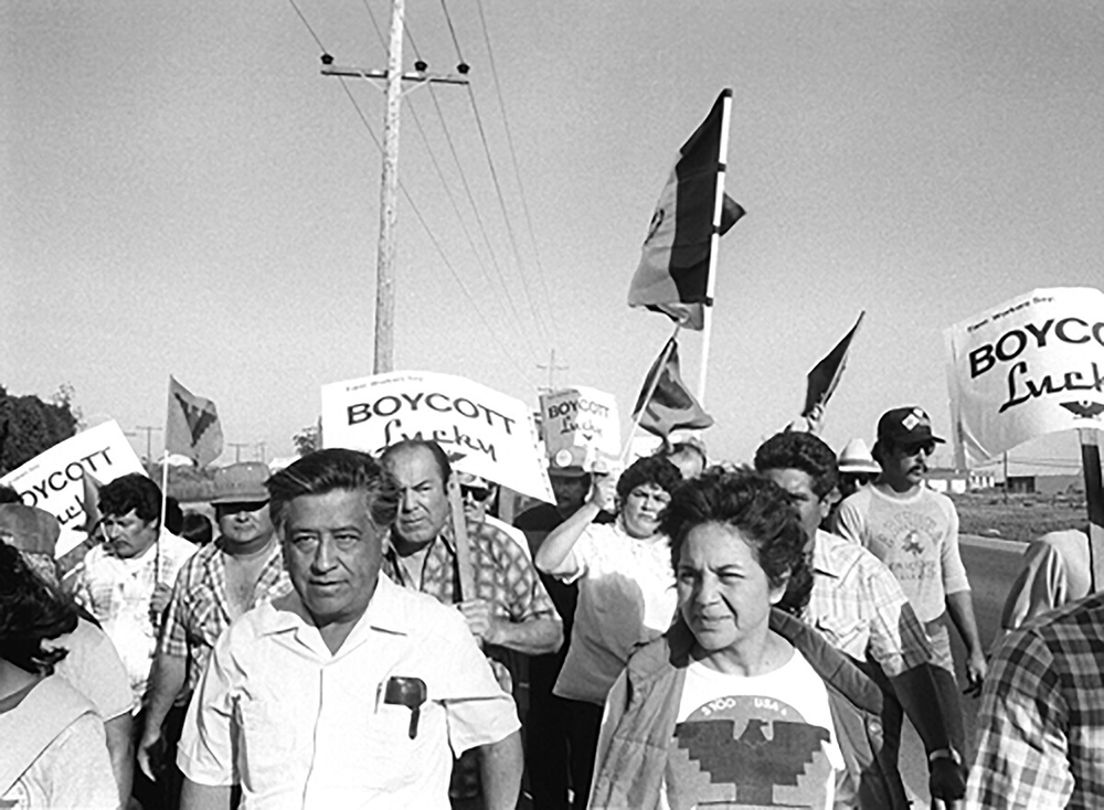   During the 1960s labor and civil rights activists, Cesar Chavez and Dolores Huerta brought together Mexican and Filipino workers through the National Farm Workers Association (est. 1962) which helped pave the way for legislation that secured basic 