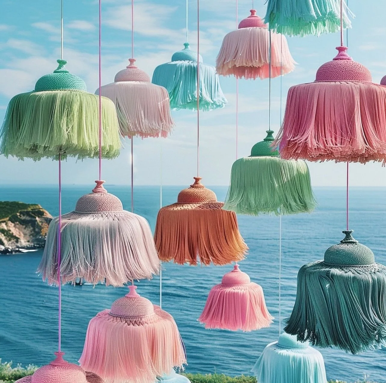 ✨ Sunday Inspiration ✨
Des couleurs qui dansent, des luminaires suspendus comme des talismans, un souffle d&rsquo;air iod&eacute; et cette impression de libert&eacute; infinie.

Chez Om&egrave;na, on puise l&rsquo;inspiration partout : dans les voyag