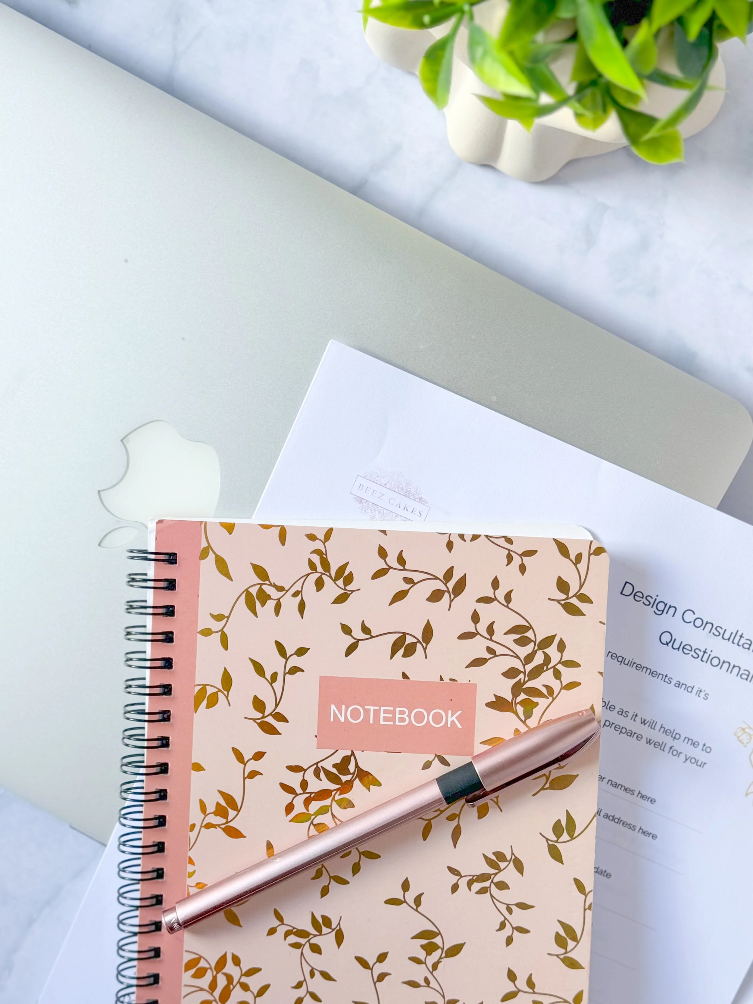 Notebook, laptop and consultation questionnaire