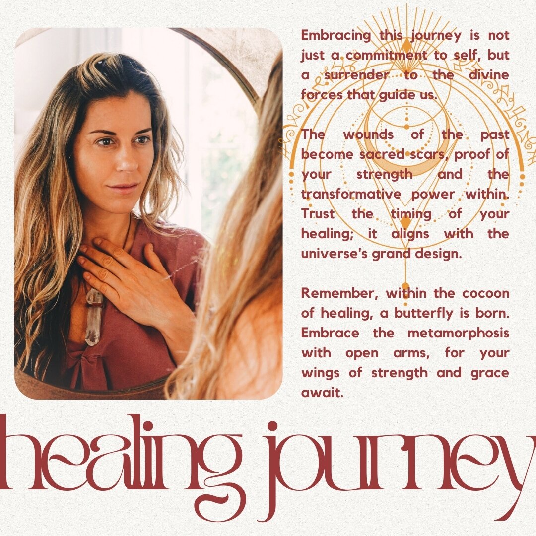 Embarking on a healing journey is like stepping into the light after a long night. It's a process of shedding old layers, embracing vulnerability, and allowing yourself to be transformed from the inside out. Every step forward is a victory, every mom