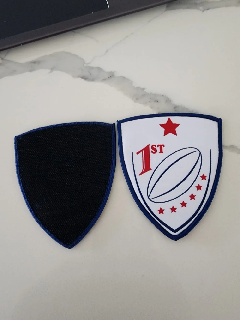 Insigne velcro rectangulaire 1er Régiment d'Artillerie - 2ème Batterie