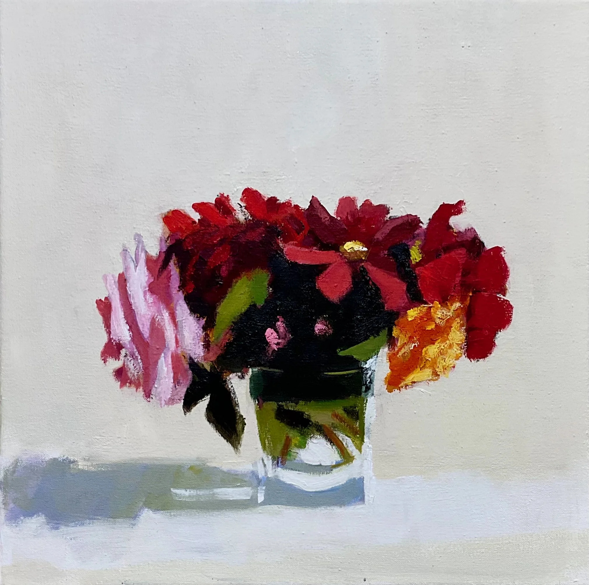 Inside January 16x16in oil on canvas $1250