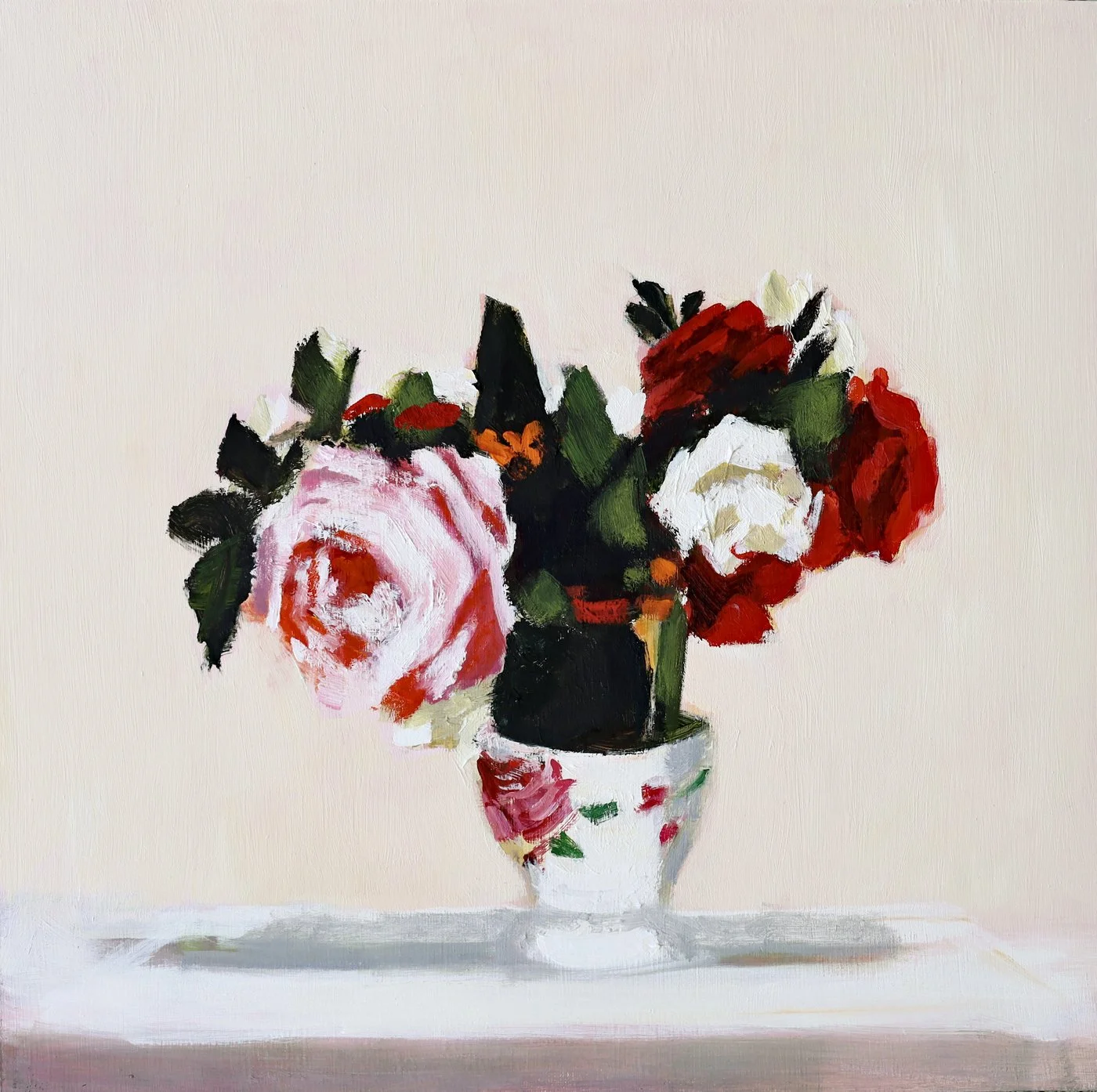 Rose Cup 16x16in oil on cradled wood panel $1250
