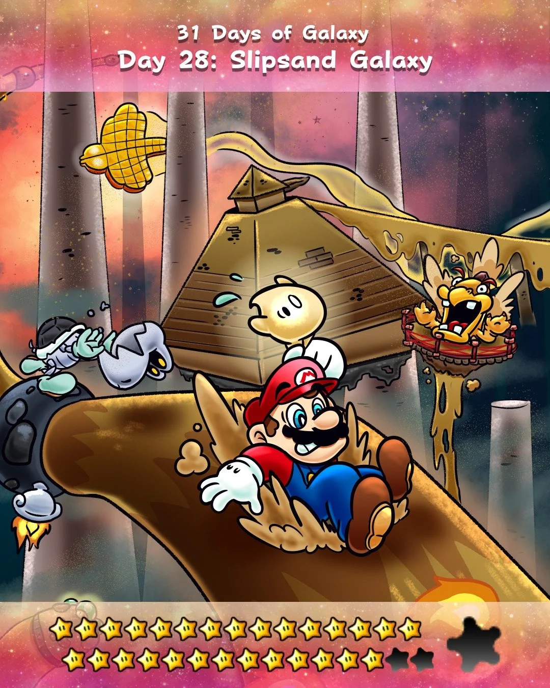 DAY 28: Slipsand Galaxy
#SuperMarioGalaxyMovie #31DaysofGalaxy