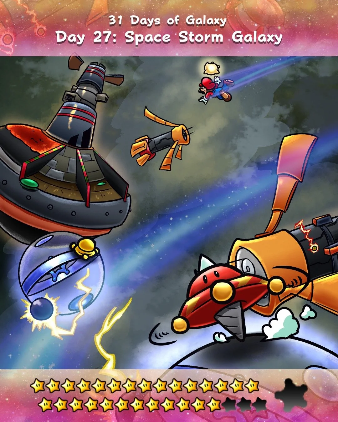 DAY 27: Space Storm Galaxy
#SuperMarioGalaxyMovie #31DaysofGalaxy