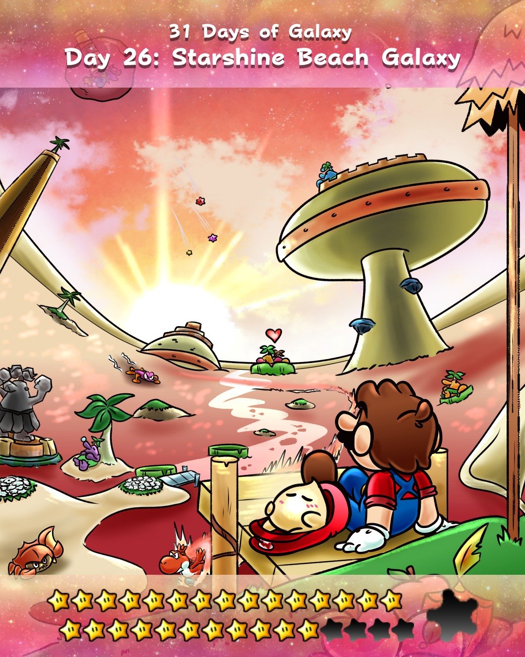 DAY 26: Starshine Beach Galaxy #SuperMarioGalaxyMovie #31DaysofGalaxy
