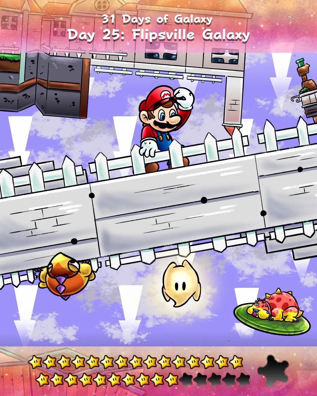 DAY 25: Flipsville Galaxy
#SuperMarioGalaxyMovie #31DaysofGalaxy