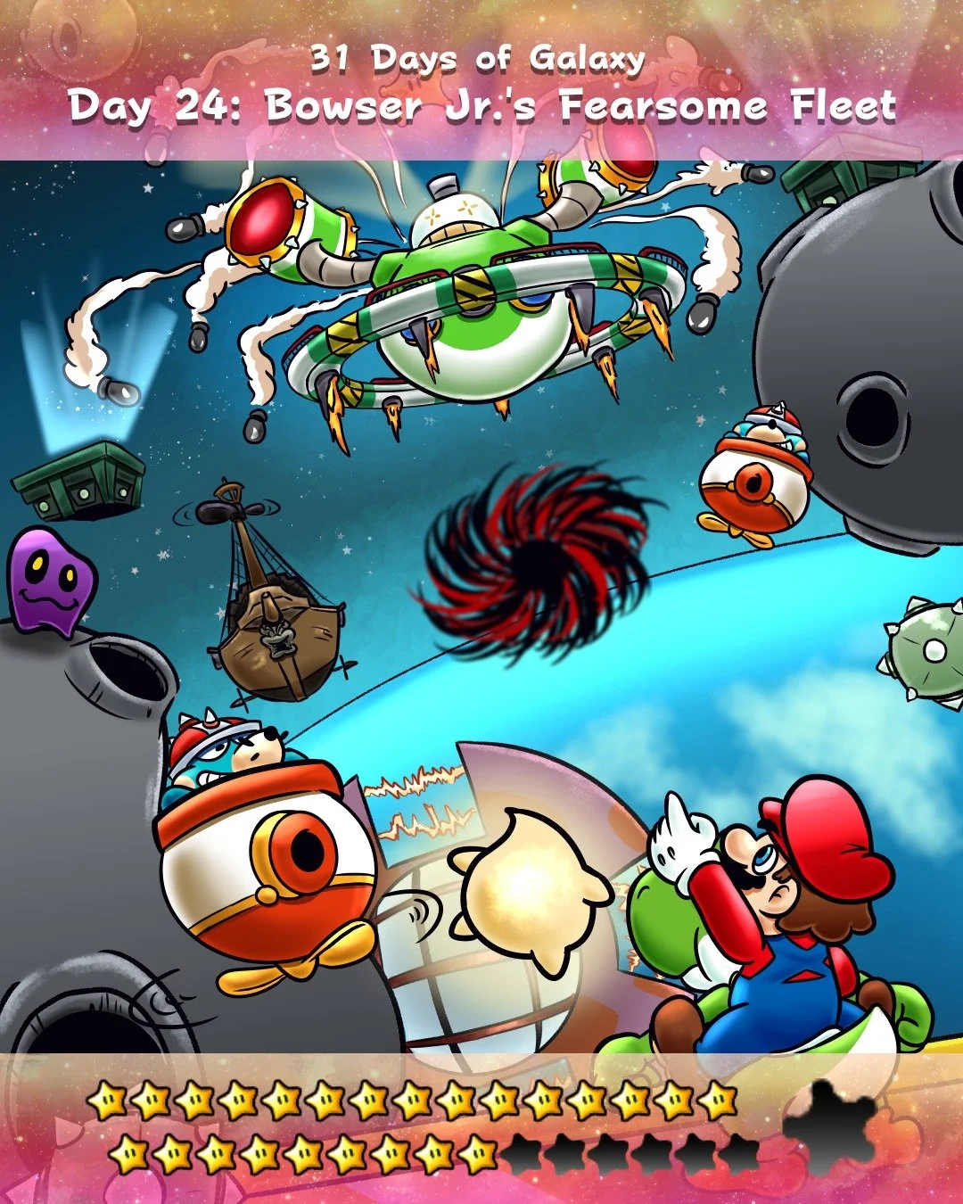 DAY 24: Bowser Jr.'s Fearsome Fleet
#SuperMarioGalaxyMovie #31DaysofGalaxy