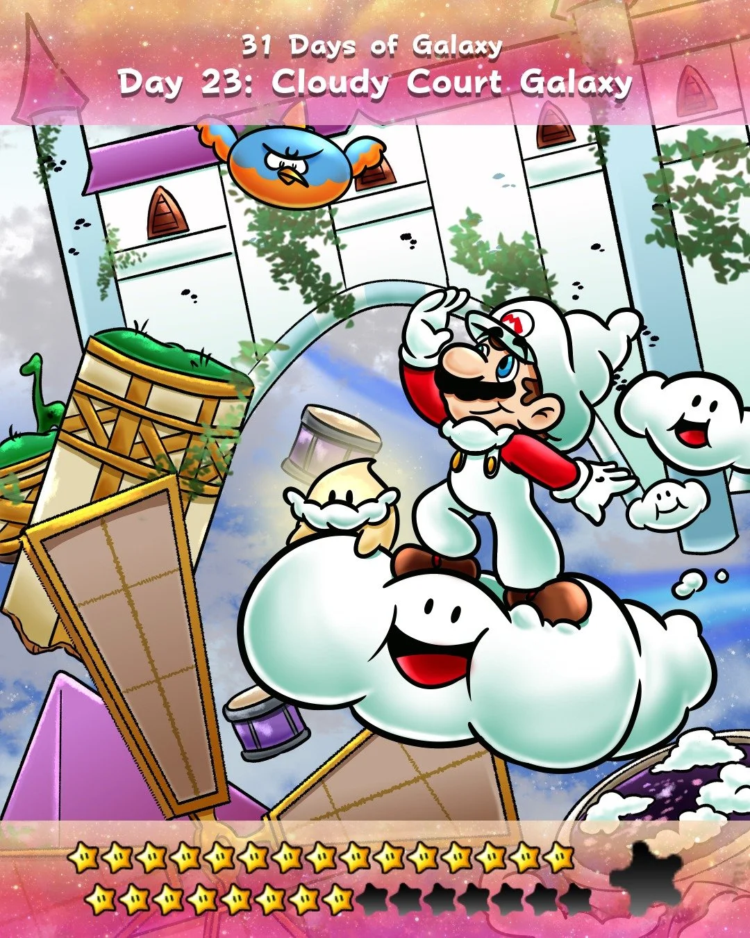 DAY 23: Cloudy Court Galaxy
#SuperMarioGalaxyMovie #31DaysofGalaxy