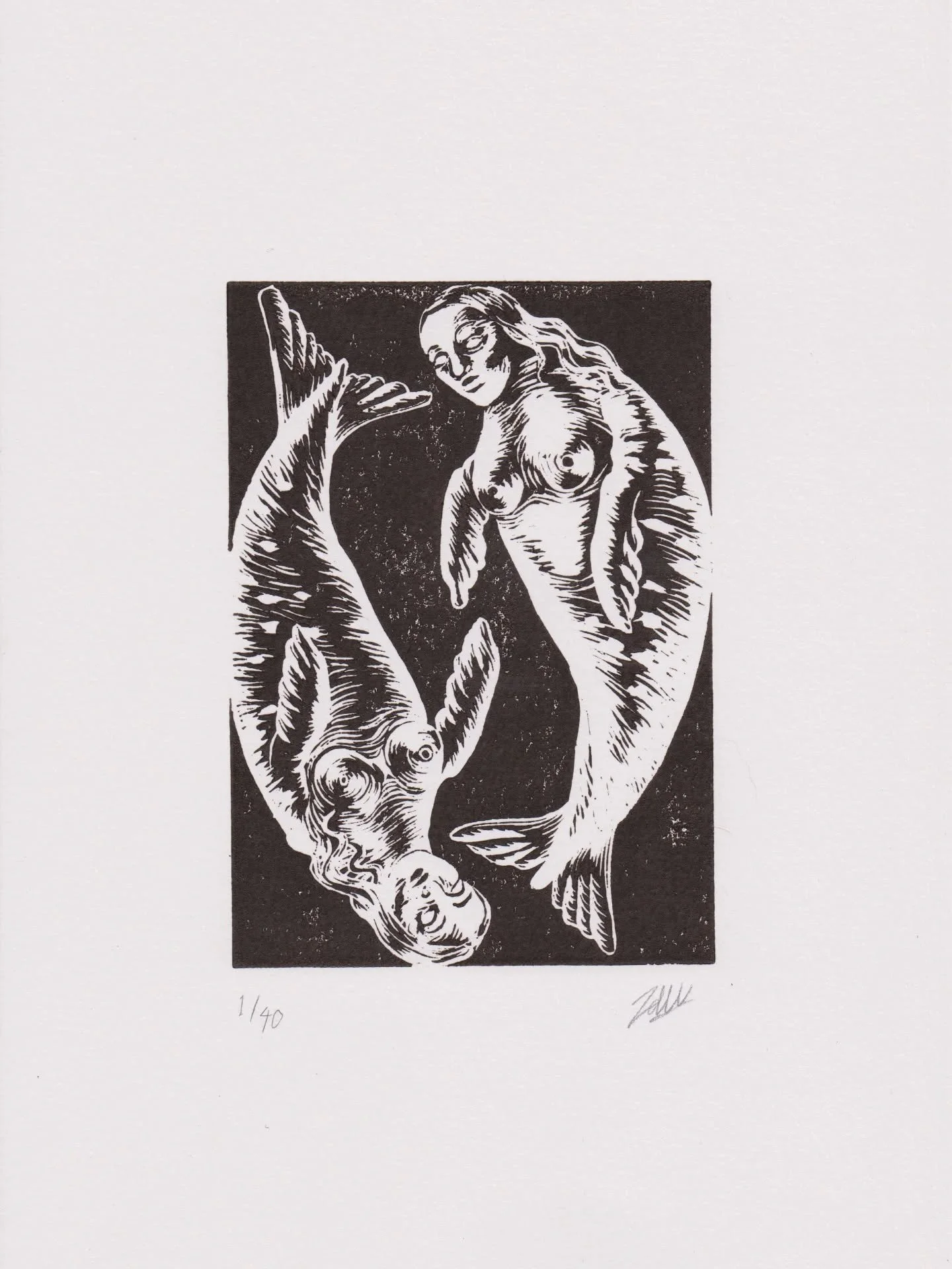 Selkies
.
Limited run, A4, lino print
.
Go order from my website, https://www.zoeliwinters.com/shop/selkies-lino-print
.
Link in bio