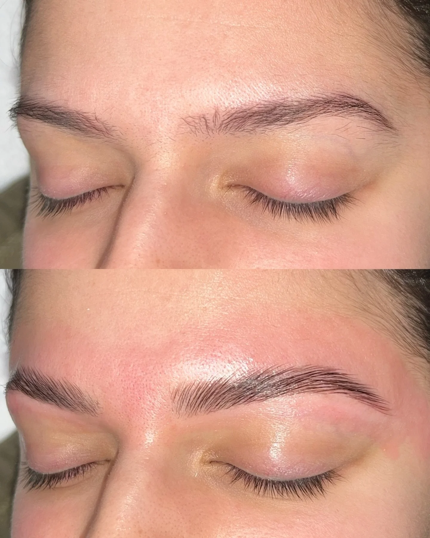 All I want for Christmas is Laminated Brows 🎁⁣
⁣
What is brow lamination? A chemical process that softens the brow hairs making them more pliable &amp; easier to style! They can be brushed any way you like them. Pictured is the &ldquo;sleek phase&rd