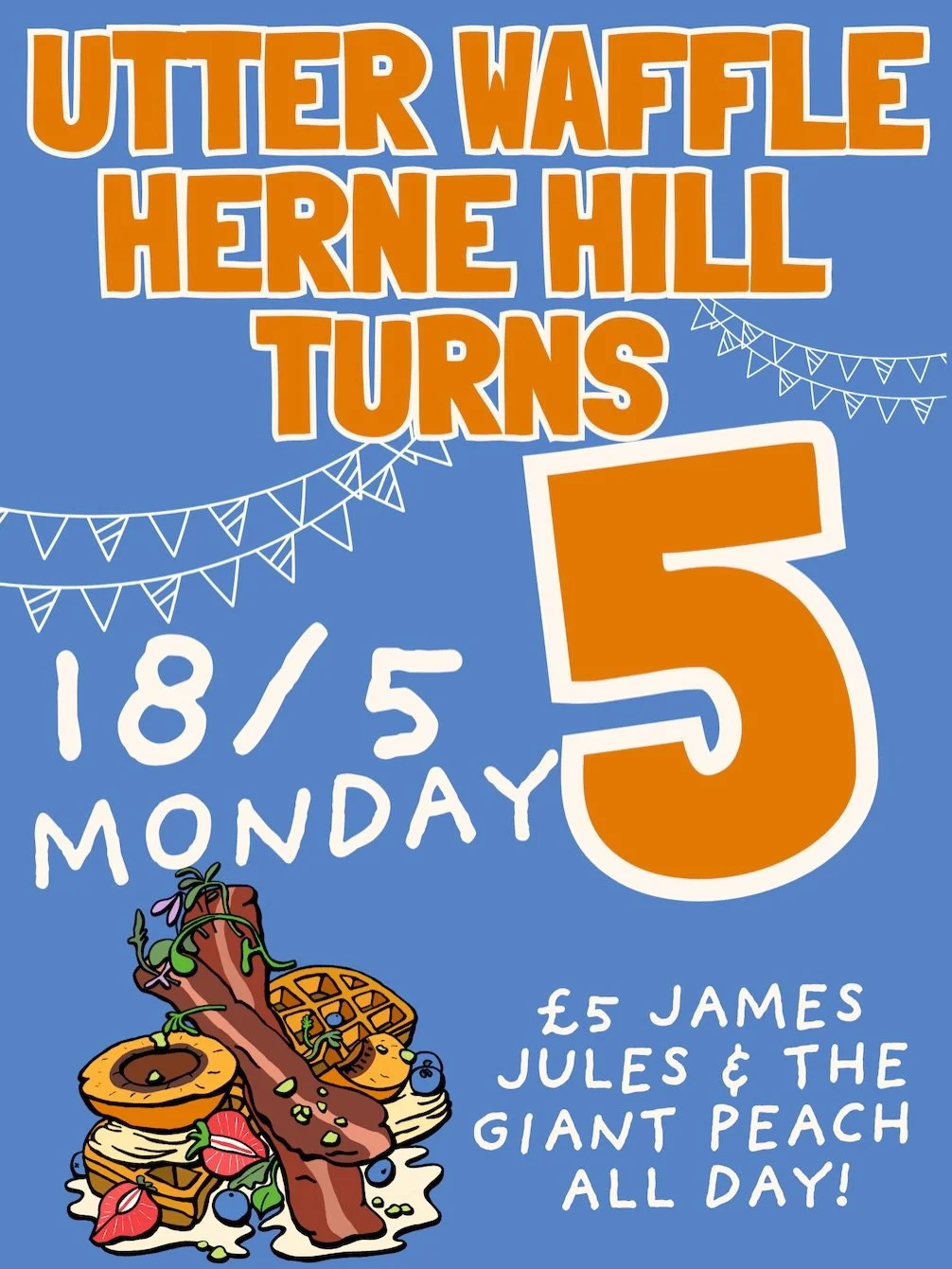 🎉 HAPPY BIRTHDAY TO US 🎉 

Doesn&rsquo;t time bloody fly 🕰️ and so will our signature James, Jules &amp; the Giant Peach on Monday, as we&rsquo;re flogging it for a fiver to celebrate the milestone 🫨 just about the most iconic thing that&rsquo;s 