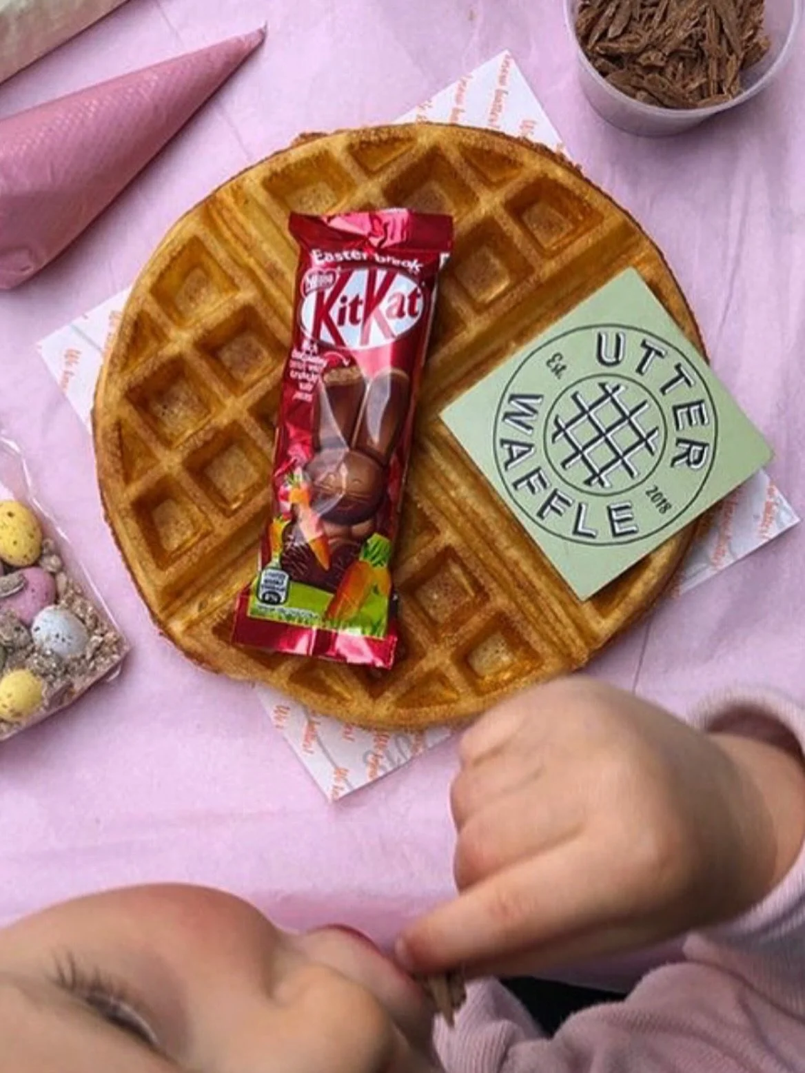 🐣 Easter Waffle Decorating 🐰 at Utter Waffle Balham!

Need something to occupy the kids over the Easter break? Come and join us for one of our waffle decorating sessions! We&rsquo;ll be providing the vibes, along with the fresh waffles and all the 