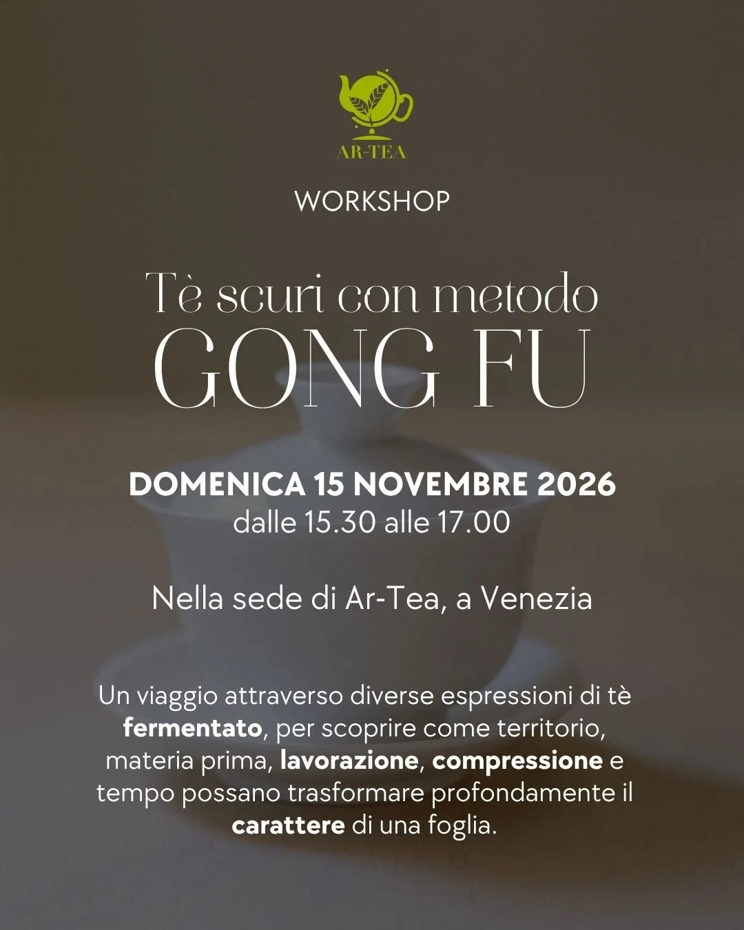 I TÈ SCURI CON METODO GONG FU