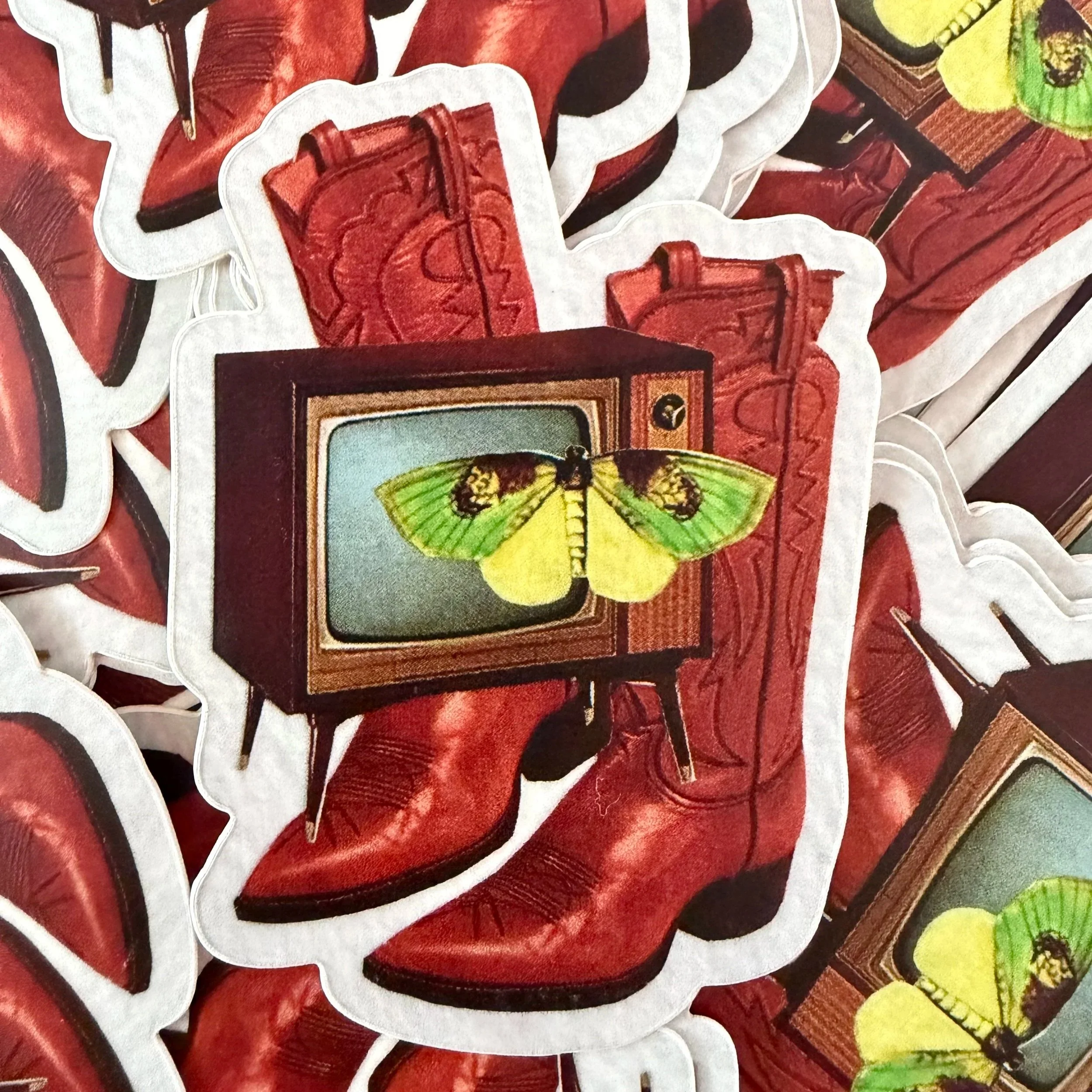 Boots & Butterfly  Sticker